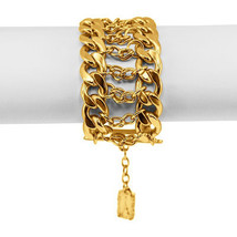 Karine Sultan Gold Statement Curb Chain Bracelet - £37.61 GBP