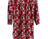 Hello Kitty Girls Size M 7/8 Nightgown Granny Gown Red White Black Plaid... - $10.09