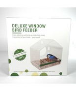 Deluxe Window Bird Feeder Suctions To Window Clear Bird House Shape Remo... - £11.00 GBP