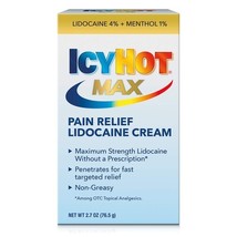 Icy Hot Max Strength Pain Relief Cream  Plus Menthol, 2.7 Ounces - $187.29 MXN