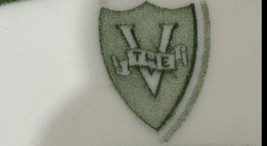 Vtg Warwick Hotel Restaurant Ware China bowl THE V in shield old Wheeling logo - £37.24 GBP