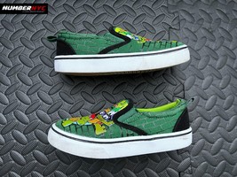 Teenage Mutant Ninja Turtles Sneakers Boys Size 11 Green Slip On Shoes - £13.93 GBP