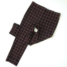 NWT Theory Crop Cuff in Purple York Plaid Stretch Wool Tapered Pants 10 $345 - £72.57 GBP