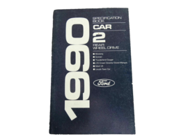 1990 Ford Specification Book Car 2 Rear Wheel Drive - £8.36 GBP