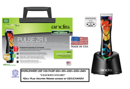 Andis Pulse Zr Ii 5-Speed Flora Clipper Kit #10 Ceramic Edge Blade,Case,Battery - £319.73 GBP