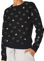 Champion Womens Activewear Logo Print Reverse Weave Sweatshirt,Black,Small - £38.88 GBP