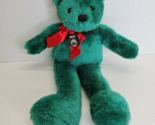 Rare Vintage Applause Green Bear Plush &quot;Evergreen&quot; with Radio City Pin L... - £12.30 GBP