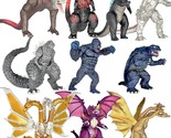 Set Of 10 Godzilla Vs Kong Dinosaur Dragon Toys Movable Joint Action Fig... - $49.39