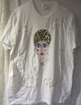 Vintage Art Deco vogue lady face shirt handcrafted one of a kind size Large - £56.02 GBP