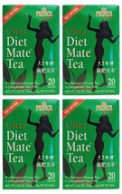 4 Pack Prince of Peace 100% Natural Ultra Diet Mate Tea - 20 Tea Bags