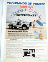 1980 Color Ad Gordon&#39;s Gin Crystal Clear Sweepstakes - $7.99
