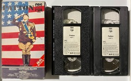 Patton CBS FOX 1986 George C. Scott/Karl Malden HI-FI Stereo 2 VHS Set - £3.08 GBP