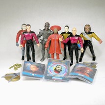 Star Trek Lot of 7 Figures &amp; Accessories Vintage 1990s Playmates TNG Voyager DS9 - £27.70 GBP