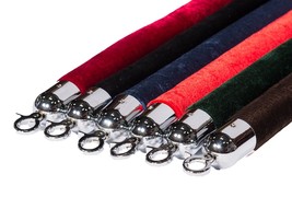 CLOSEOUT Value Pack 10 Velour Ropes with Chrome Hook Ends for Stanchions - £159.07 GBP+