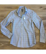 MICHAEL KORS Dress Shirt Maroon Gray White Plaid Size S 14.5 / 32-33 NWT - $22.77