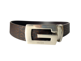 Guess Belt Size 30 Womens Spell Out &amp; Large G Metal Buckle Clasp Adjustable - $37.71