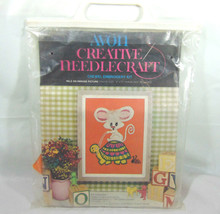 Crewel Embroider Kit Mouse Riding A Turtle "Pals On Parade" Avon Needle Craft - $27.72