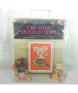 Crewel Embroider Kit Mouse Riding A Turtle &quot;Pals On Parade&quot; Avon Needle ... - £21.80 GBP
