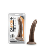 Dr. Skin Plus 7&quot; Posable Dildo Chocolate - $35.98 CAD