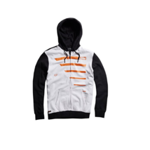 Fox Racing White/Black/Orange Zip Up Zipper KTM Hoodie Hoody Mens Adult ... - $29.95