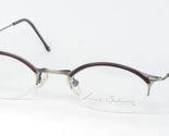 LUCIO SALVADORI 2004 Ny 4 Antik Silber / Weinrot Brille 44-21-140mm Italien - $66.32