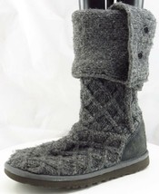 UGG Boot Sz 5 M Sock Gray Fabric Women - £19.75 GBP