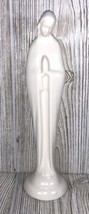 Vintage Praying Madonna Virgin Mary Nativity Figurine 11 inch White Ceramic  - £19.42 GBP