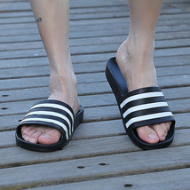 Men&#39;s Slippers Summer New Casual Striped Beach Flip Flops Male Female Designer S - £18.59 GBP
