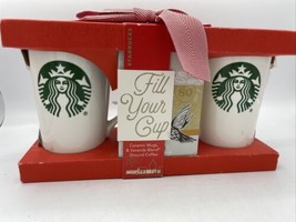NIB Starbucks Veranda Blend Ground Blonde Arabica Coffee &amp; 2 Mug Gift Se... - £31.72 GBP