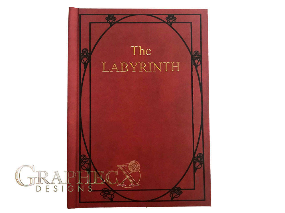 Fan-made The Labyrinth Red Book inspired personalized hardcover journal notebook - $17.00