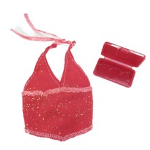 2004 My Scene Club Birthday Nolee Red Glitter Halter Crop Top Y2K G6119 ... - £3.92 GBP