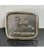 Vintage John Deere Belt Buckle Wyoming Studio Art Works Brass 1980s - $13.42