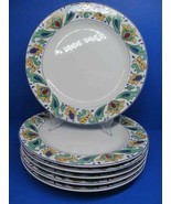 Madero By Signature Riviera Van Beers Set Of Six  7  3/4&quot;  Salad Plates GUC - £44.80 GBP