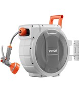 VEVOR Retractable Garden Hose Reel, 5/8 Inch x 100 ft Wall Mounted, Heav... - $300.06 CAD