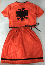 NEW ALBANIAN EAGLE TRADITIONAL POPULAR RED DRESS FOR GIRLS-8-10 YEARS-HA... - $54.45