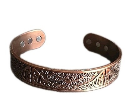 TREE OF LIFE ~ Viking Cuff ~ Magnetic ~  Bangle Bracelet ~ COPPER Colored Item image 2