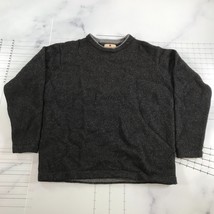 Woolrich Sweater Mens Medium Gray Onyx Heather Boxy Crew Neck Long Sleeve Warm - $31.43