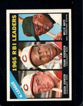 1966 Topps #219 Deron JOHNSON/FRANK ROBINSON/WILLIE Mays Ex Nl Rbi - £15.08 GBP