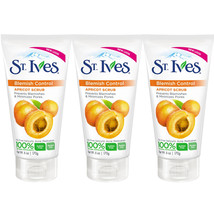 3-St. Ives Apricot Scrub Blemish &amp; Blackhead Control  Oily / Acne Prone Skin 6oz - £21.30 GBP