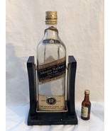 Johnnie Walker 12 Year Old 1 Litter Scotch Whiskey Bottle Wood Swing Cradle - $128.69