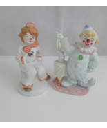 Vintage Lot Of 2 Ceramic Clowns 5&quot; Tall - $223.43 MXN