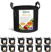 Modern 5 Gallon Grow Bags - 24 Pack of Breathable Plant Pots with Strong... - $62.32