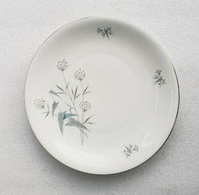 (4) Royal Heiden RHE3 BREAD &amp; BUTTER PLATES Aqua Flowers Bavaria Germany... - £34.45 GBP