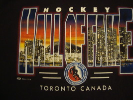 NHL Vintage Hockey Hall Of Fame Toronto Canada Hockey Fan Black T Shirt XL / M - £13.52 GBP