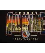 NHL Vintage Hockey Hall Of Fame Toronto Canada Hockey Fan Black T Shirt ... - £13.29 GBP
