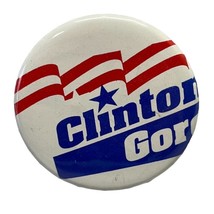 Vintage 96 Bill Clinton Al Gore Campaign Button Pin 1996 Election Pinback - £7.17 GBP