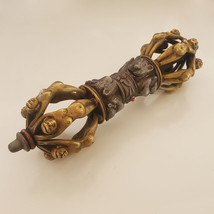Rare Tibetan Buddhist 7 Pronged Human Figurine Vajra 12&quot; - Made in Nepal - $699.99