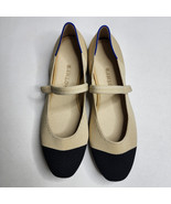 Rothy’s The Square Mary Jane The Square Black Captoe Cream Ballet Flats ... - $167.75 CAD