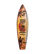 Hawaii Sunset Novelty Mini Metal Surfboard MSB-173 - £13.54 GBP