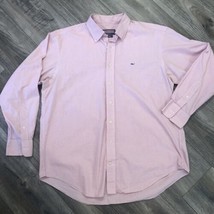Vineyard Vines Shirt Mens L Pink White Micro Check Gingham Whale Button Casual - £13.83 GBP